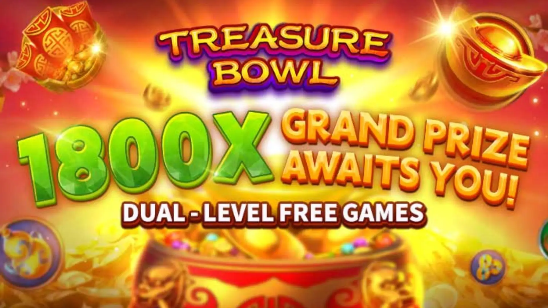 Multiplicadores Treasure Bowl lar777 - 7777x Máximo com Tigela Dourada